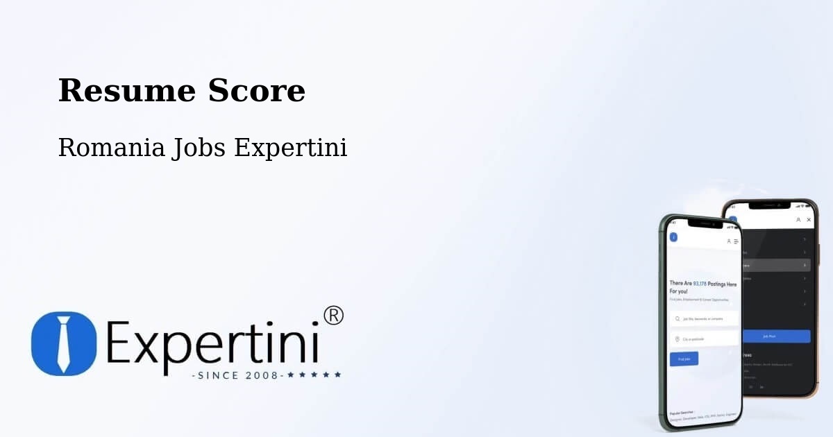 Resume Score & Job Description Match Tool – Bâra - Romania Jobs Expertini